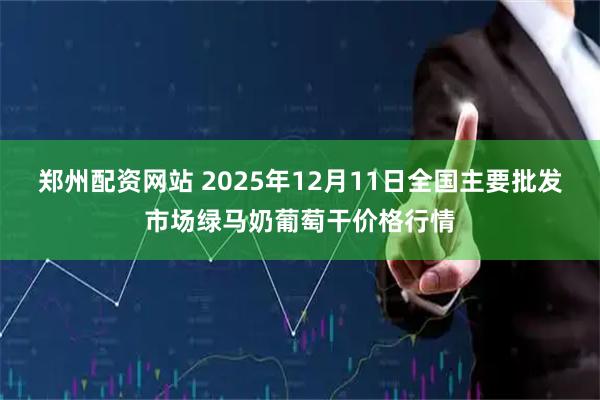 郑州配资网站 2025年12月11日全国主要批发市场绿马奶葡萄干价格行情